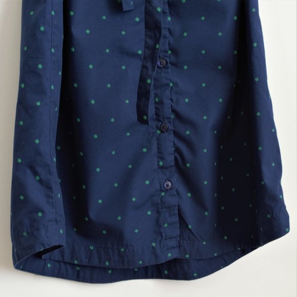 Old Navy sleeveless shirt dress, navy w/ dots, S - Picture 7 of 7